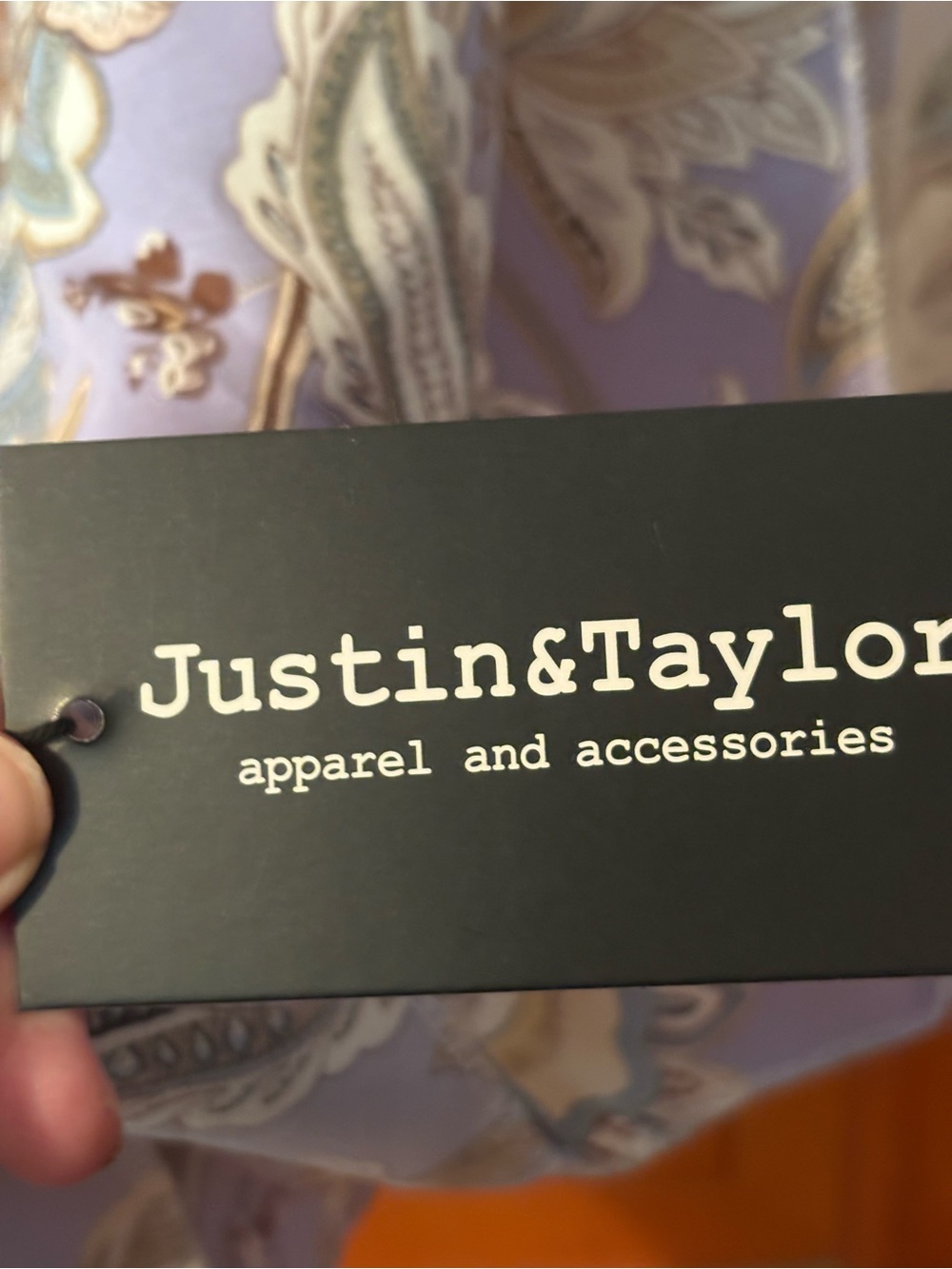 Justin & Taylor Lavender Floral Paisley Kimono - Picture 4 of 5